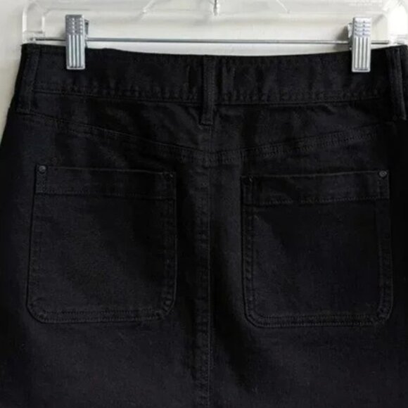 NWT Aritzia Wilfred black denim Straver Mini Skirt - Picture 3 of 5